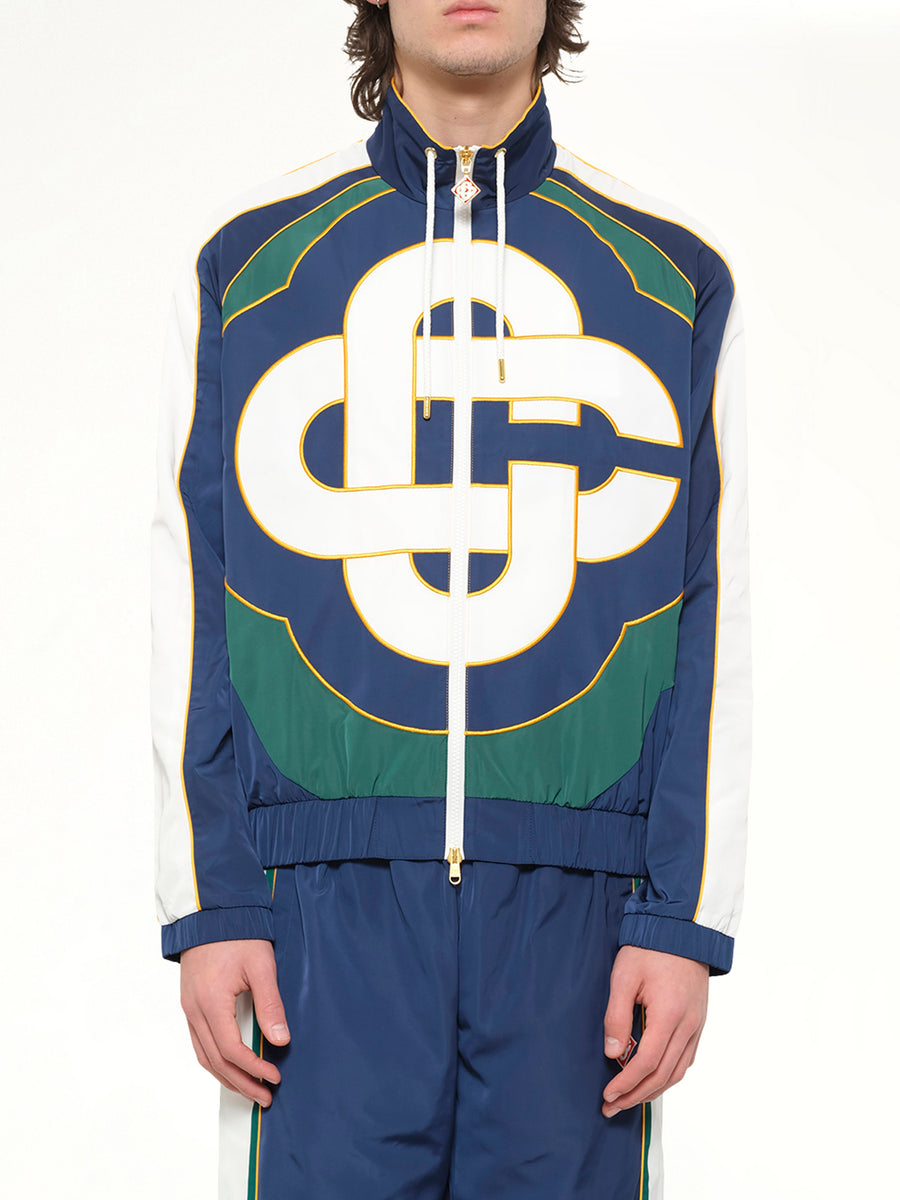CC Applique Colourblock Windbreaker Jacket in Navy