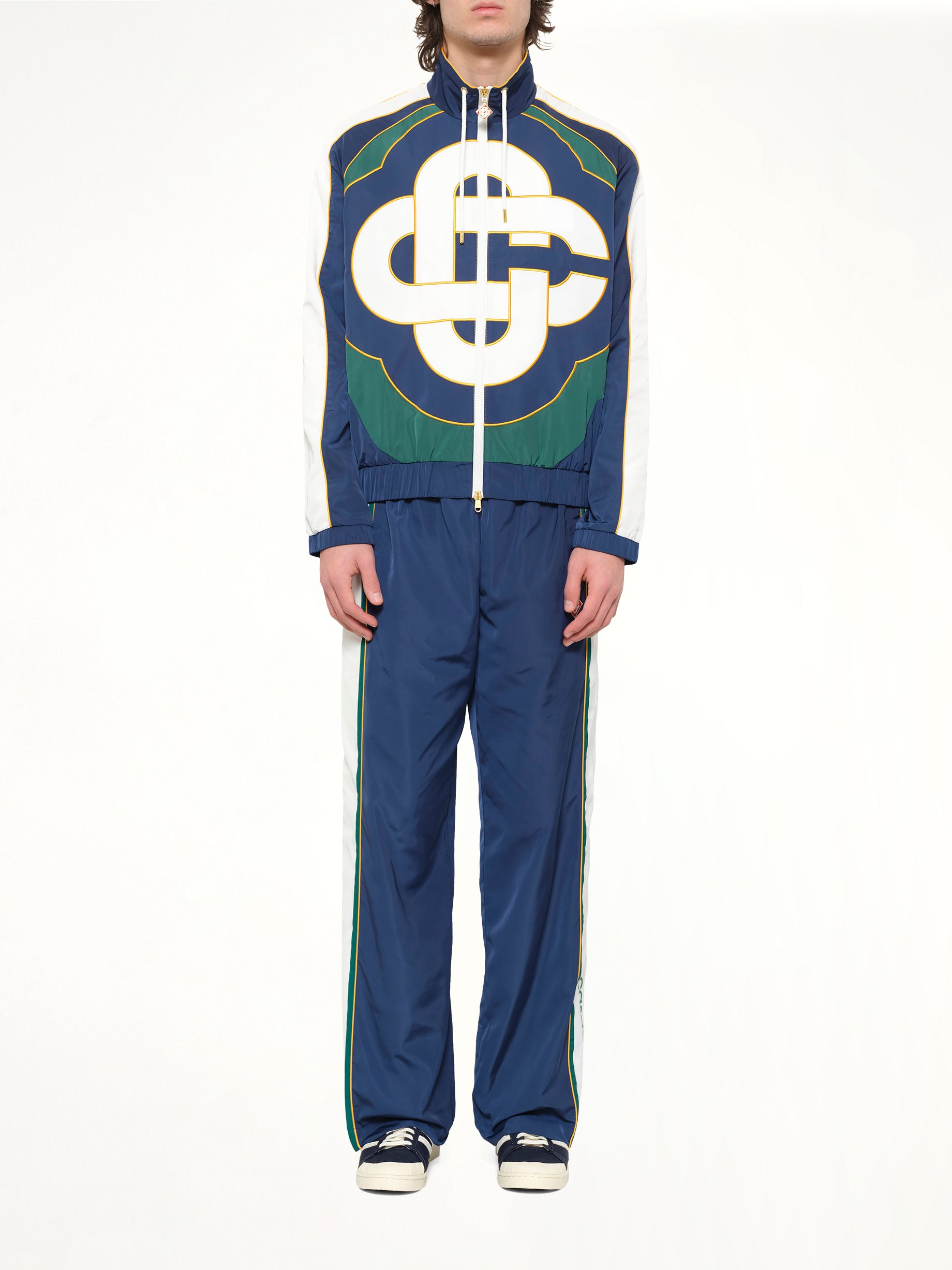 CC Applique Colourblock Windbreaker Jacket in Navy