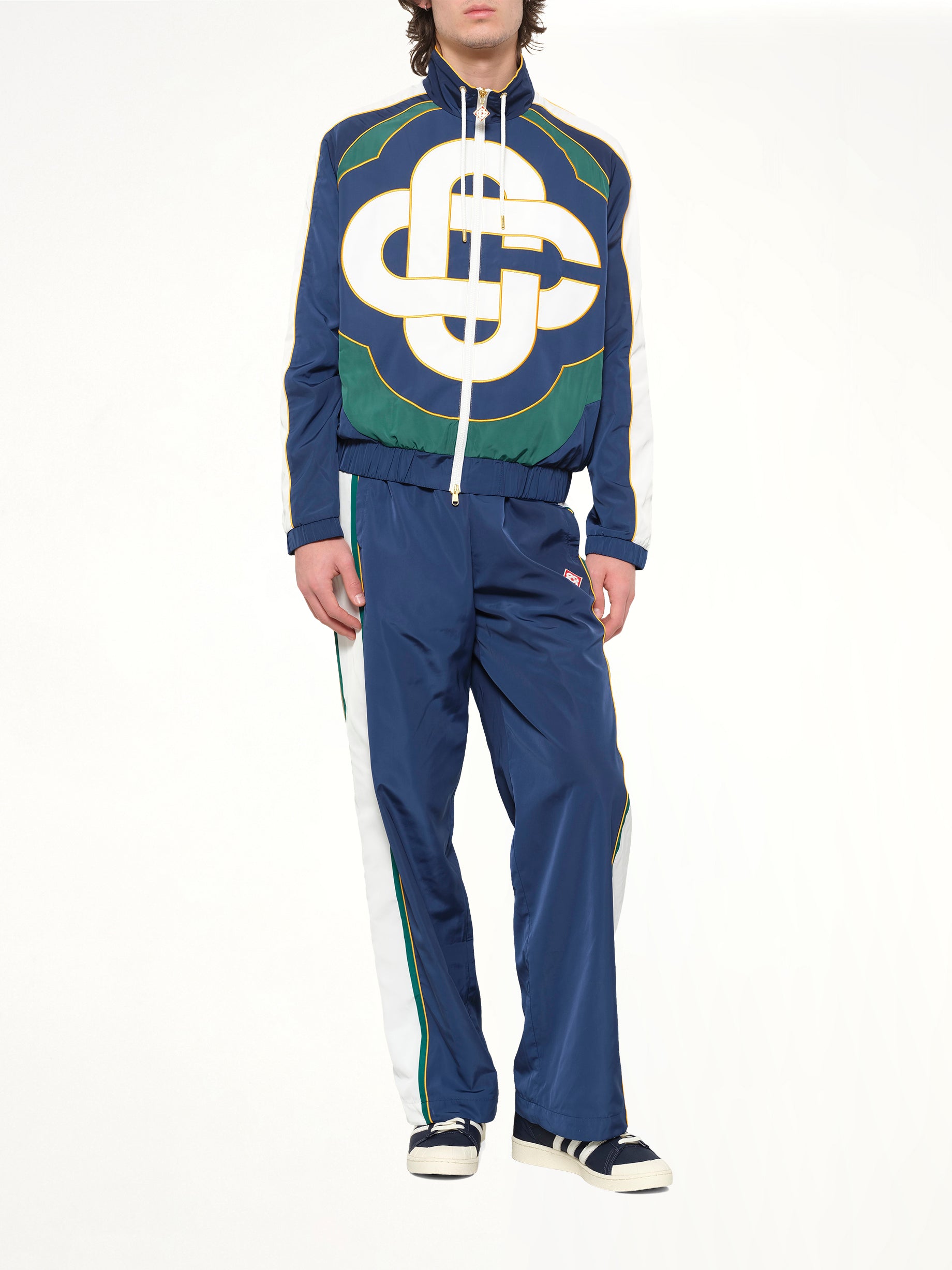 CC Applique Colourblock Windbreaker Jacket in Navy