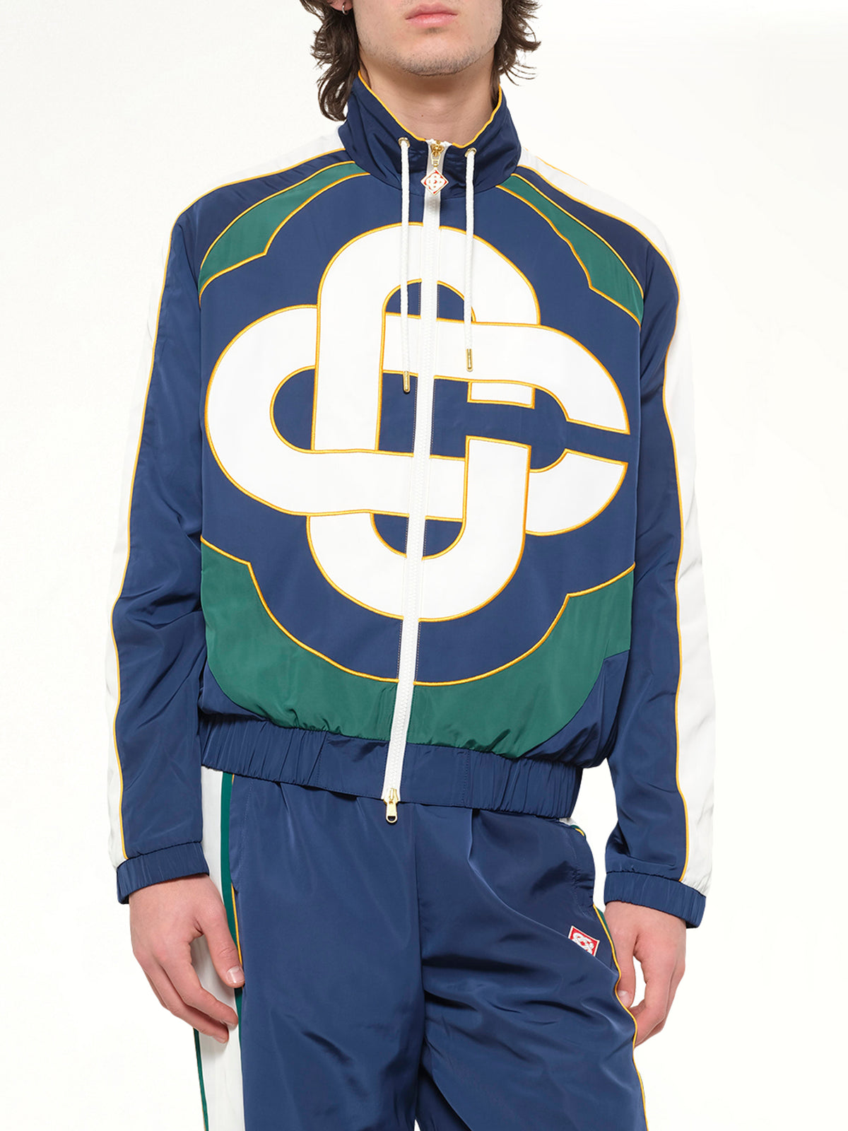 CC Applique Colourblock Windbreaker Jacket in Navy