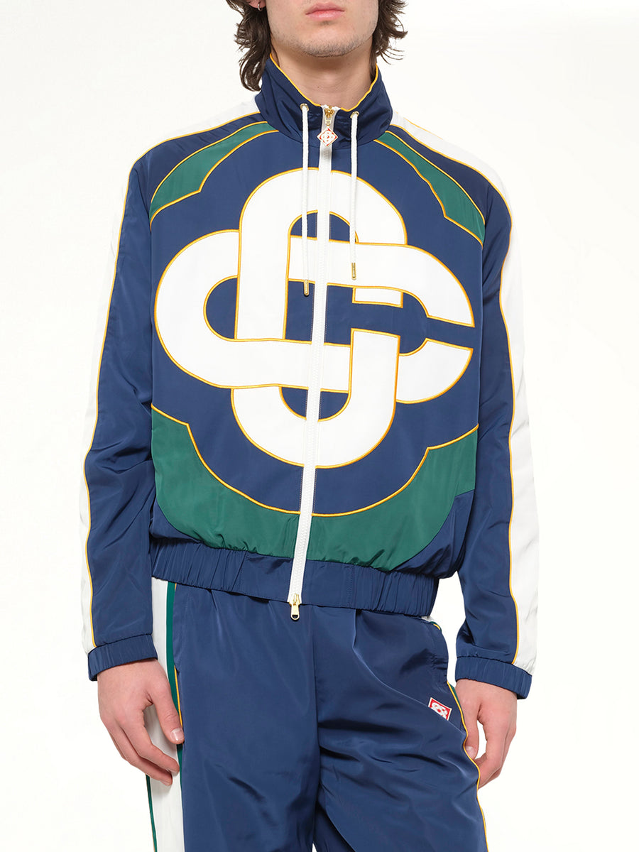 CC Applique Colourblock Windbreaker Jacket in Navy