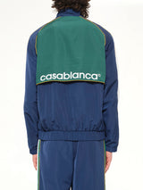 CC Applique Colourblock Windbreaker Jacket in Navy