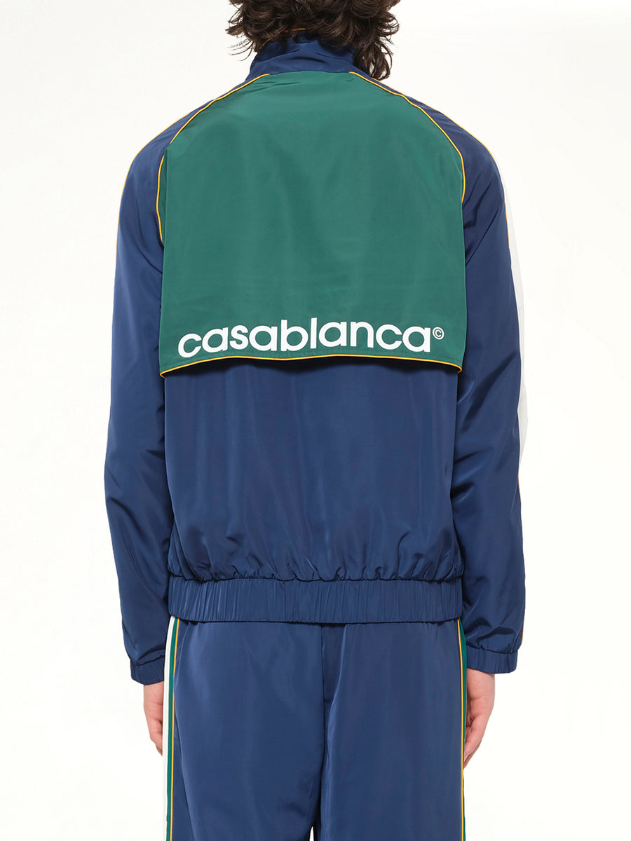 CC Applique Colourblock Windbreaker Jacket in Navy