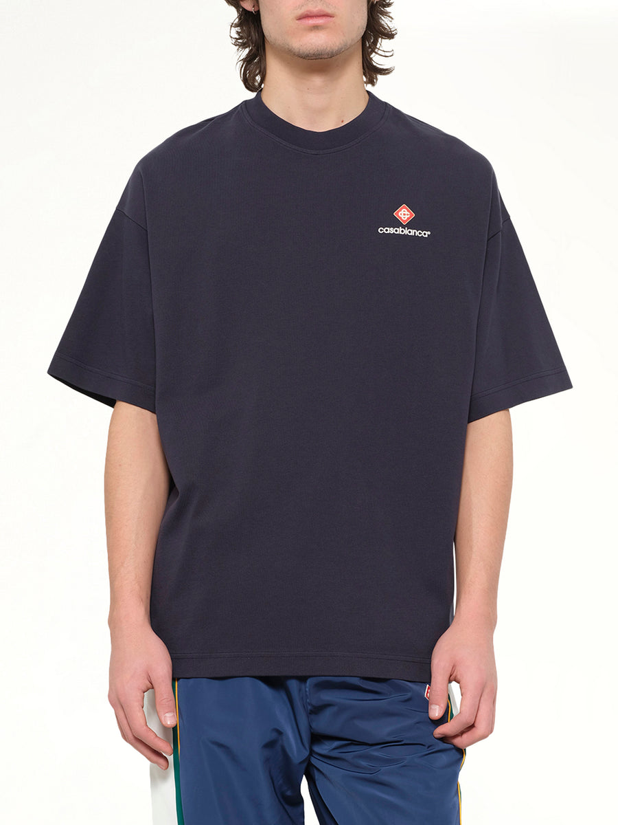 Casablanca Sports Oversized T-Shirt in Navy