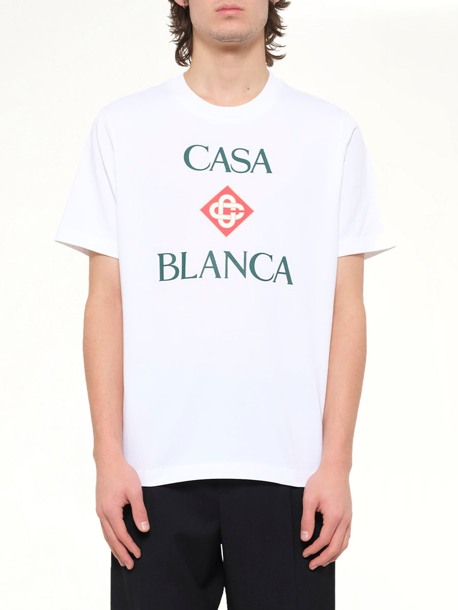Casablanca Stacked Classic T-Shirt in White
