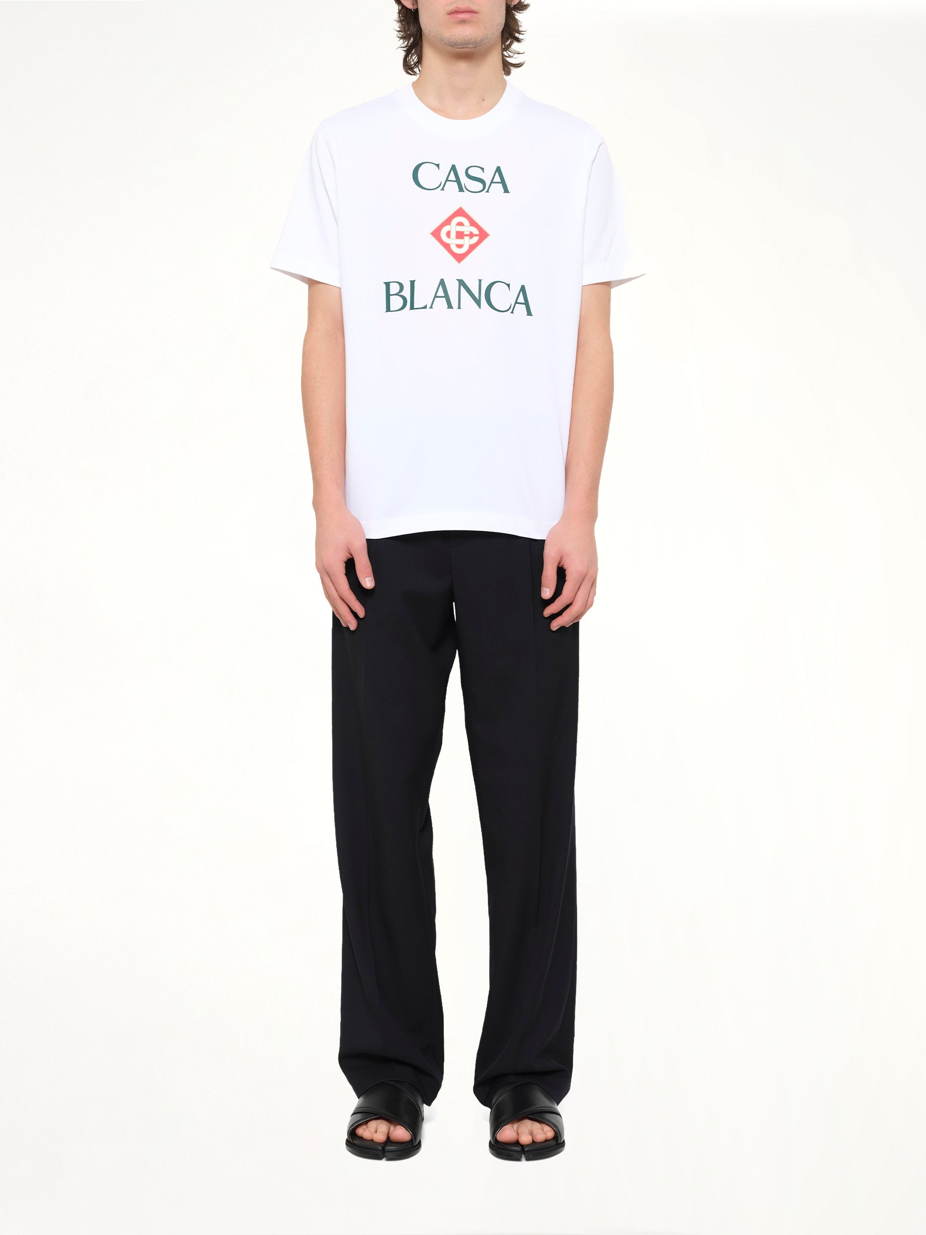 Casablanca Stacked Classic T-Shirt in White