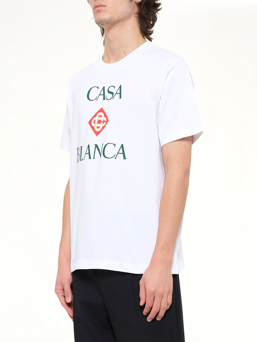 Casablanca Stacked Classic T-Shirt in White