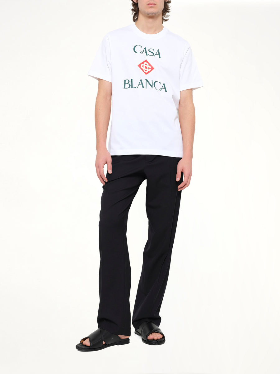 Casablanca Stacked Classic T-Shirt in White