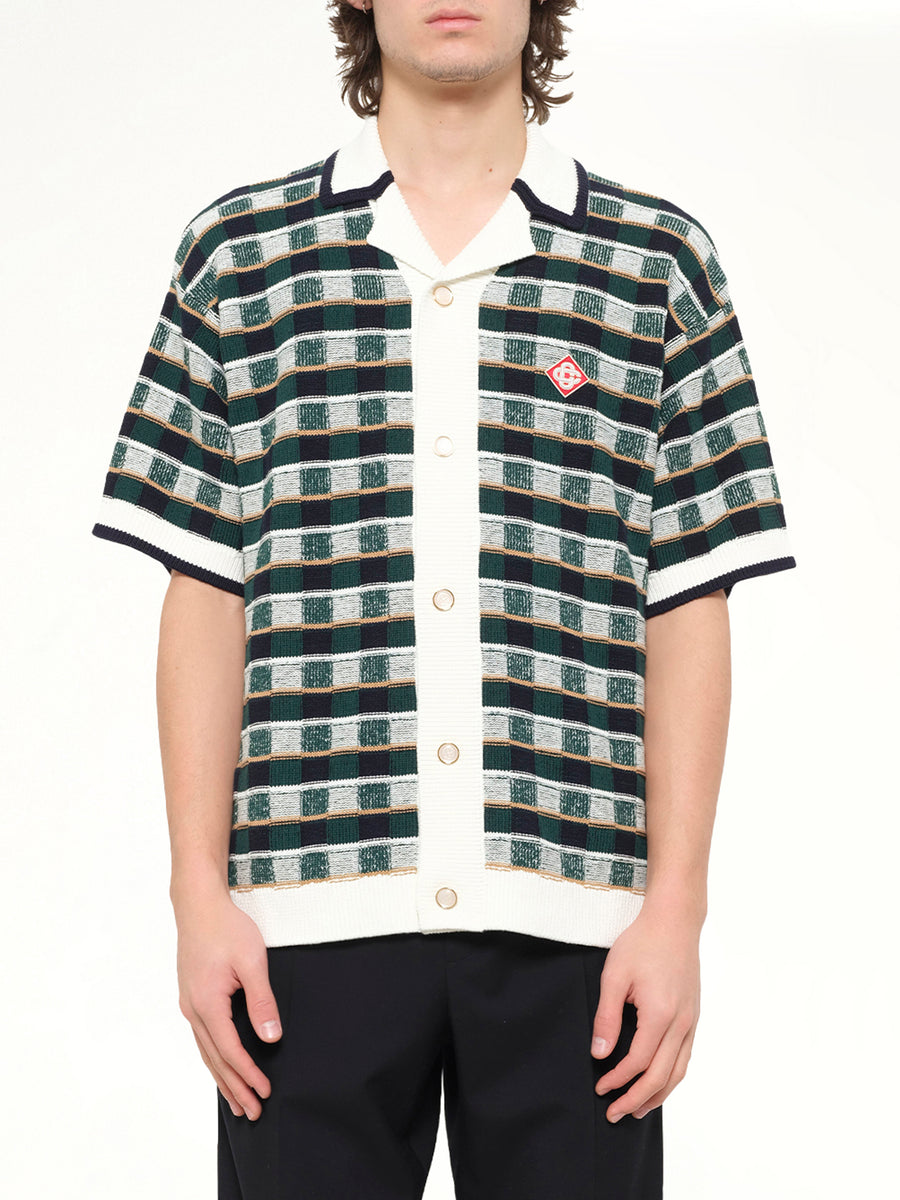 Cotton Mosaic Shirt in Green