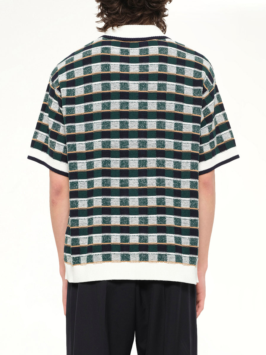 Cotton Mosaic Shirt in Green