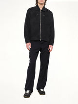 Denim Monogram Jacket in Black