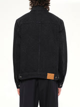 Denim Monogram Jacket in Black