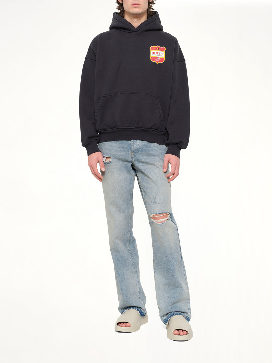 Filtaro Crest Hoodie in Vintage Black