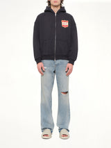Filtaro Crest Zip-Up Hoodie in Vintage Black