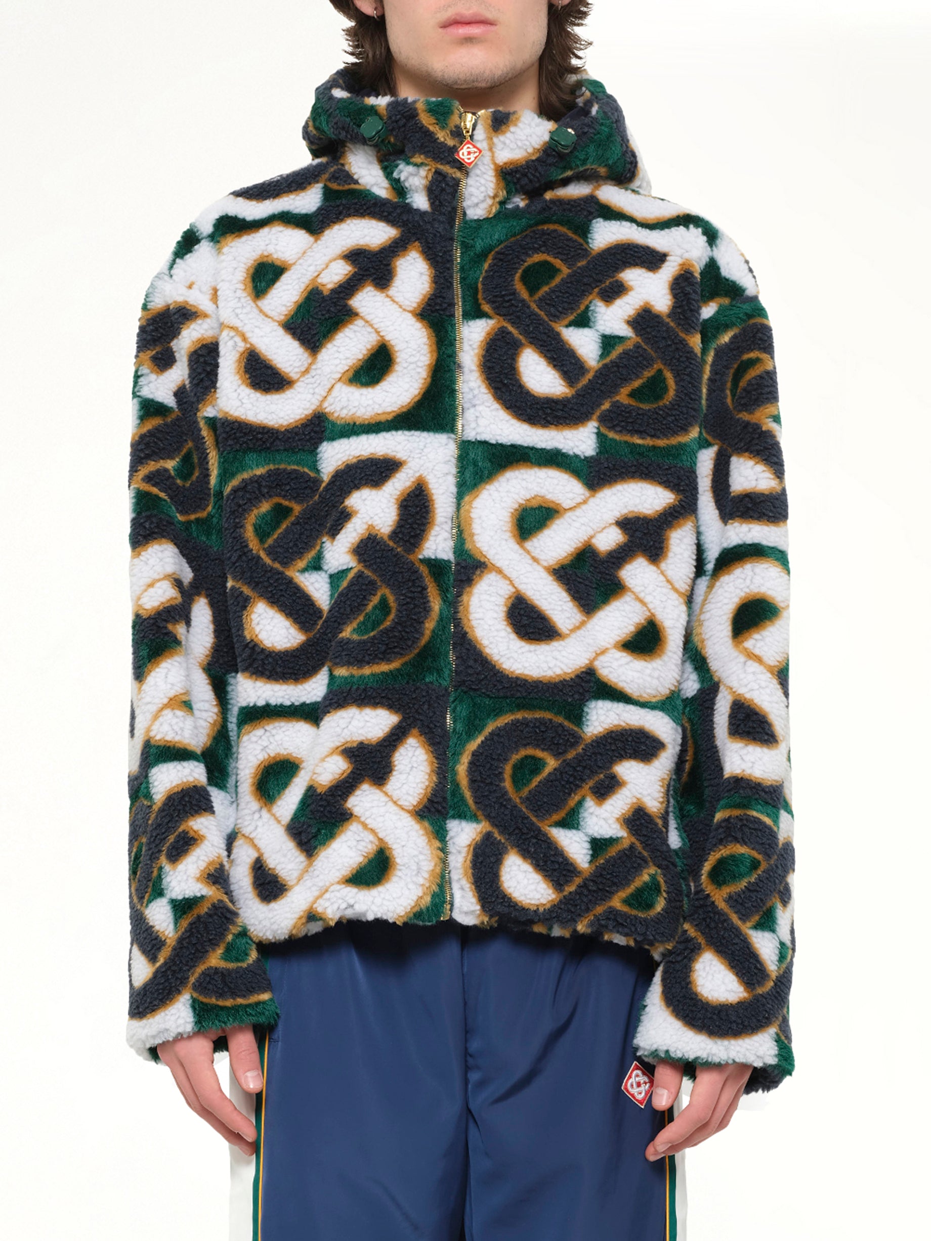 Fleece Casablanca Monogram Jacket in Green