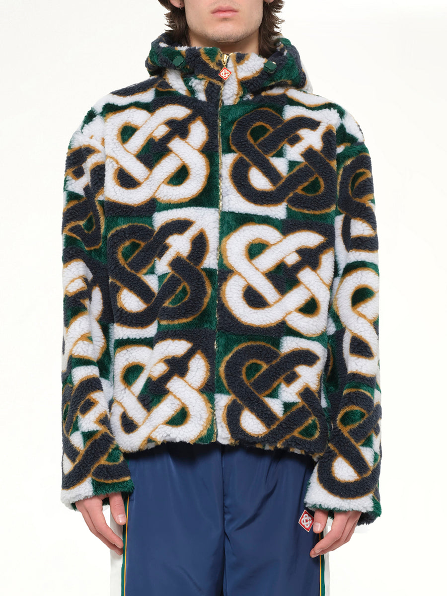 Fleece Casablanca Monogram Jacket in Green