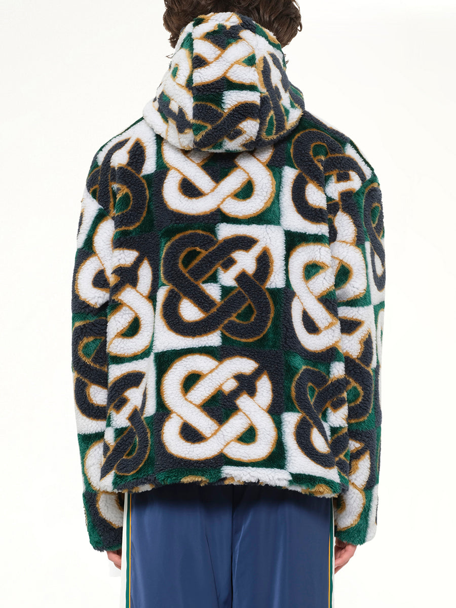 Fleece Casablanca Monogram Jacket in Green
