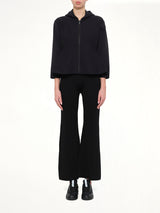 Milan Hoodie Flare Jacket in Black
