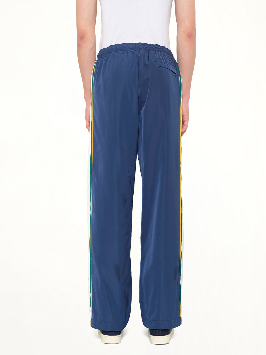 Poly Tafferta Track Pants in Navy