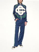 Poly Tafferta Track Pants in Navy