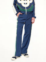 Poly Tafferta Track Pants in Navy