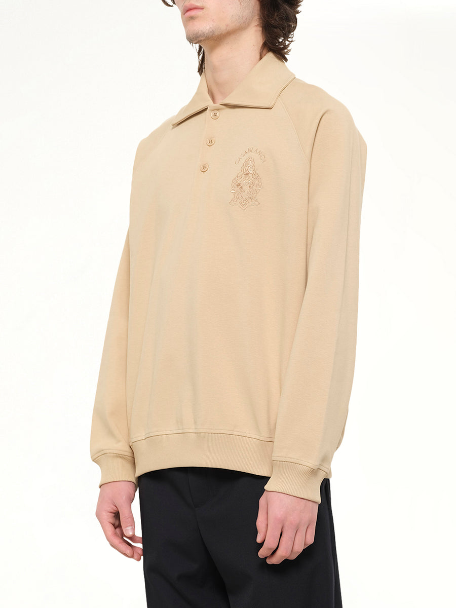 Punto Collared Sweatshirt in Beige