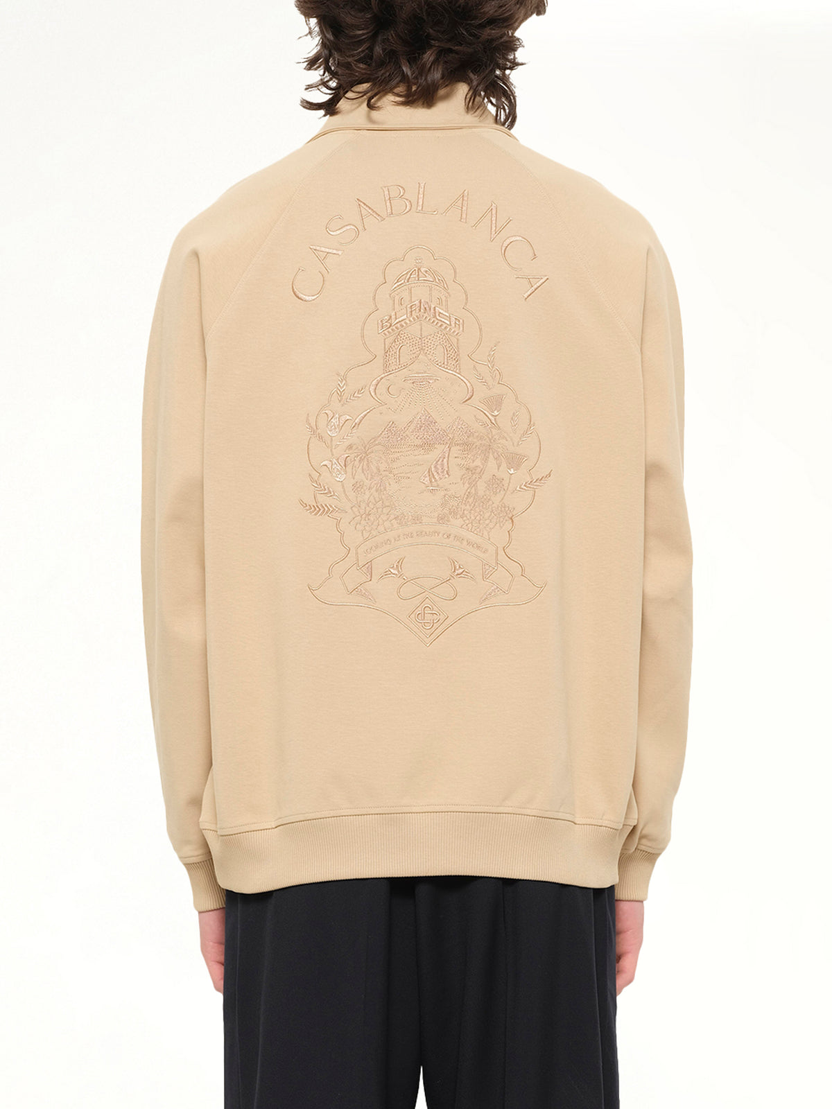 Punto Collared Sweatshirt in Beige
