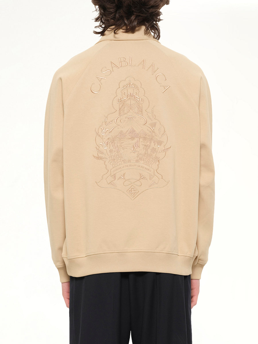 Punto Collared Sweatshirt in Beige