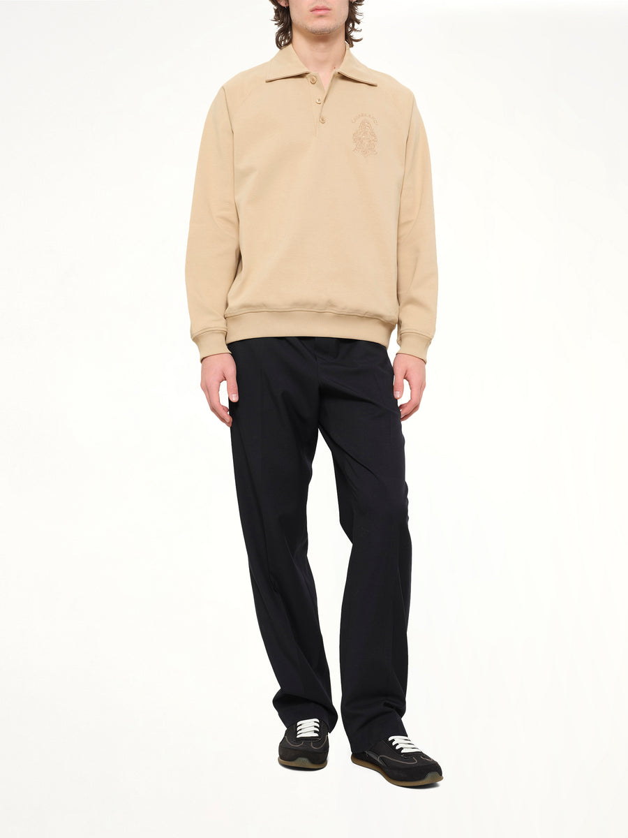 Punto Collared Sweatshirt in Beige