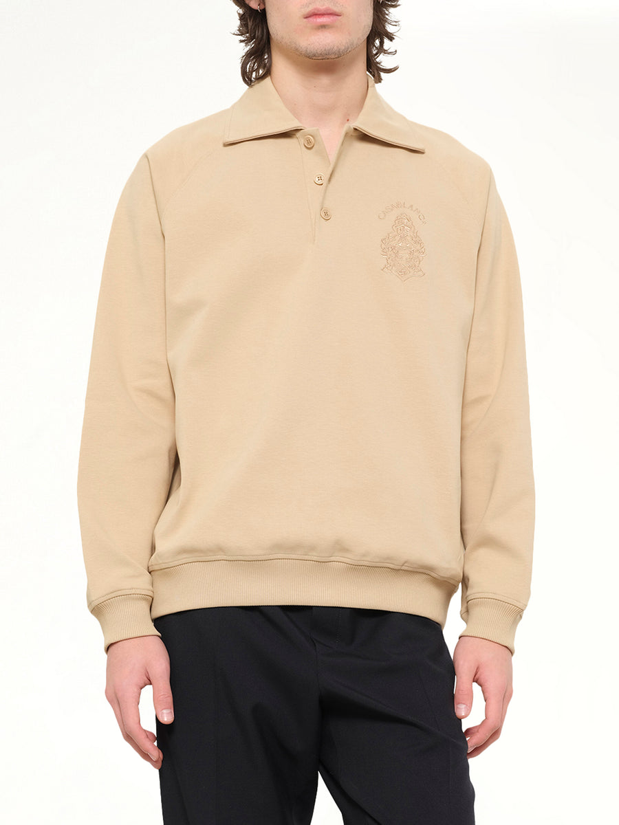 Punto Collared Sweatshirt in Beige