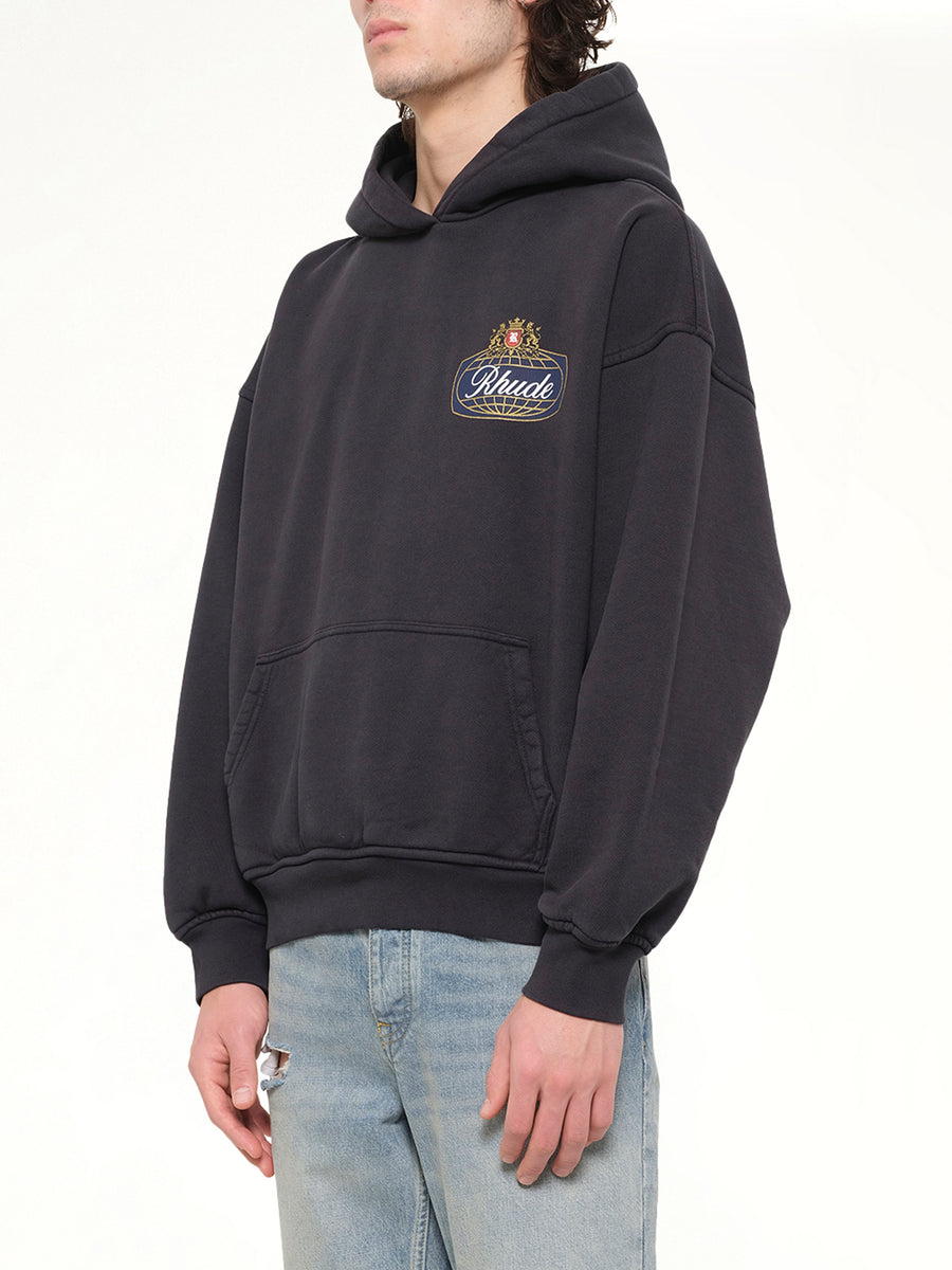 Rhude Safari Crest Hoodie in Vintage Black