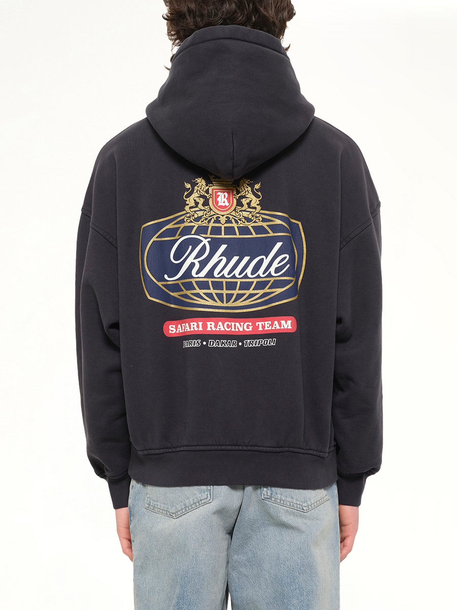 Rhude Safari Crest Hoodie in Vintage Black