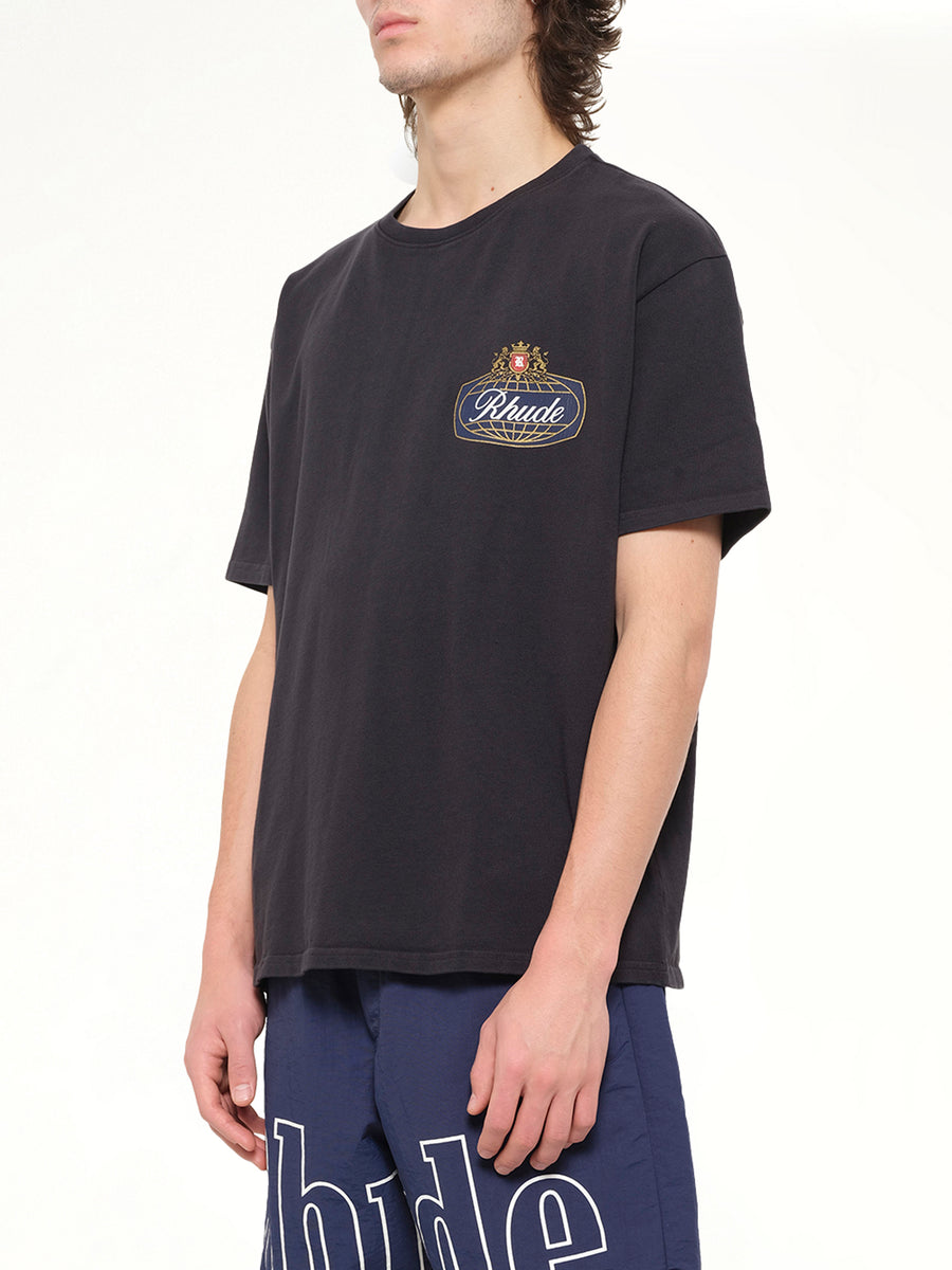 Rhude Safari Crest T-Shirt in Vintage Black