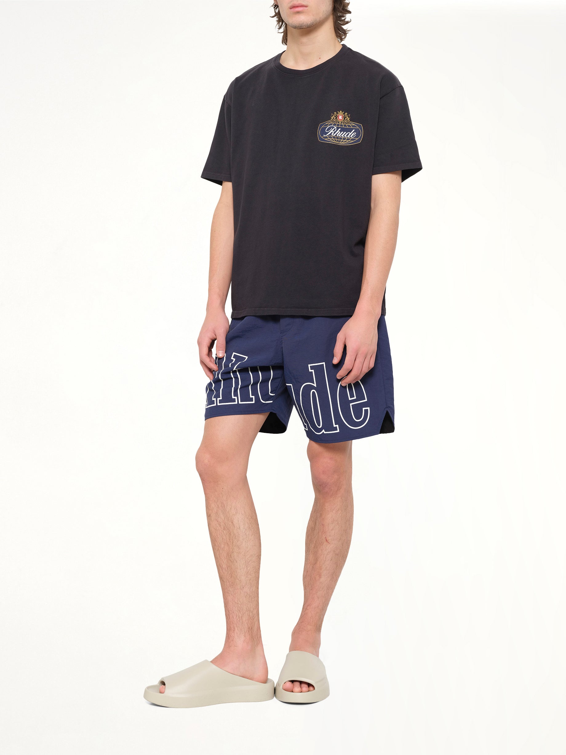 Rhude Safari Crest T-Shirt in Vintage Black