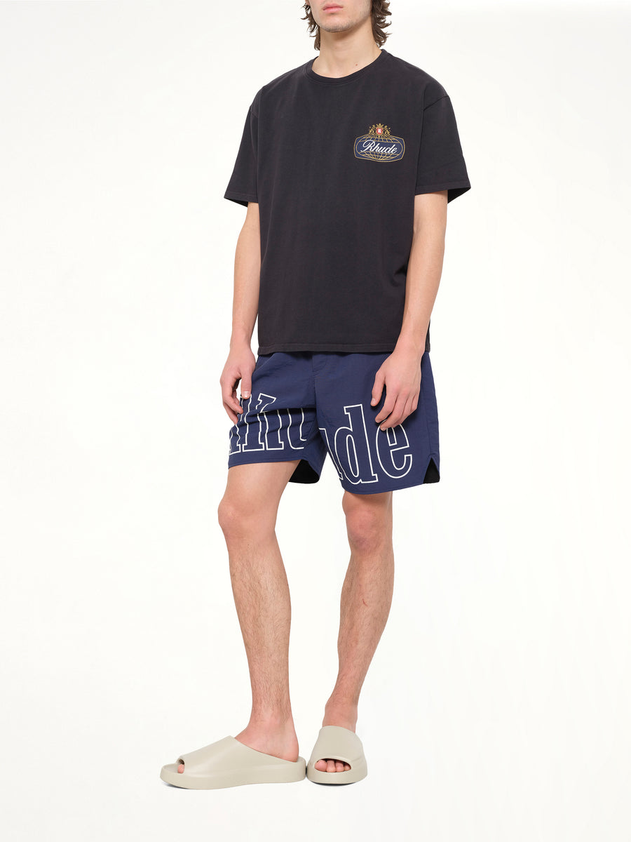 Rhude Safari Crest T-Shirt in Vintage Black