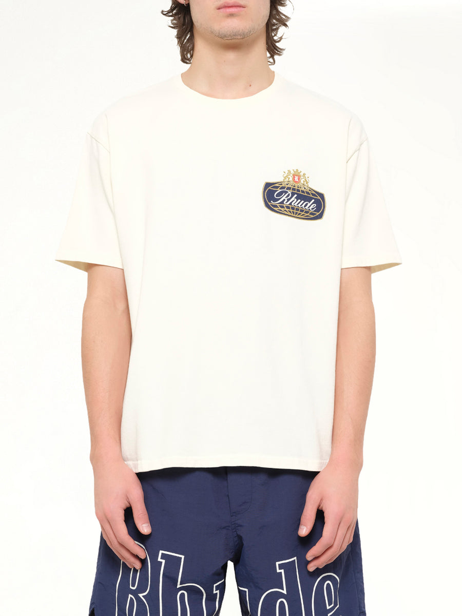 Rhude Safari Crest T-Shirt in Vintage White