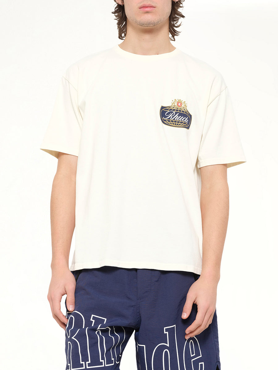 Rhude Safari Crest T-Shirt in Vintage White
