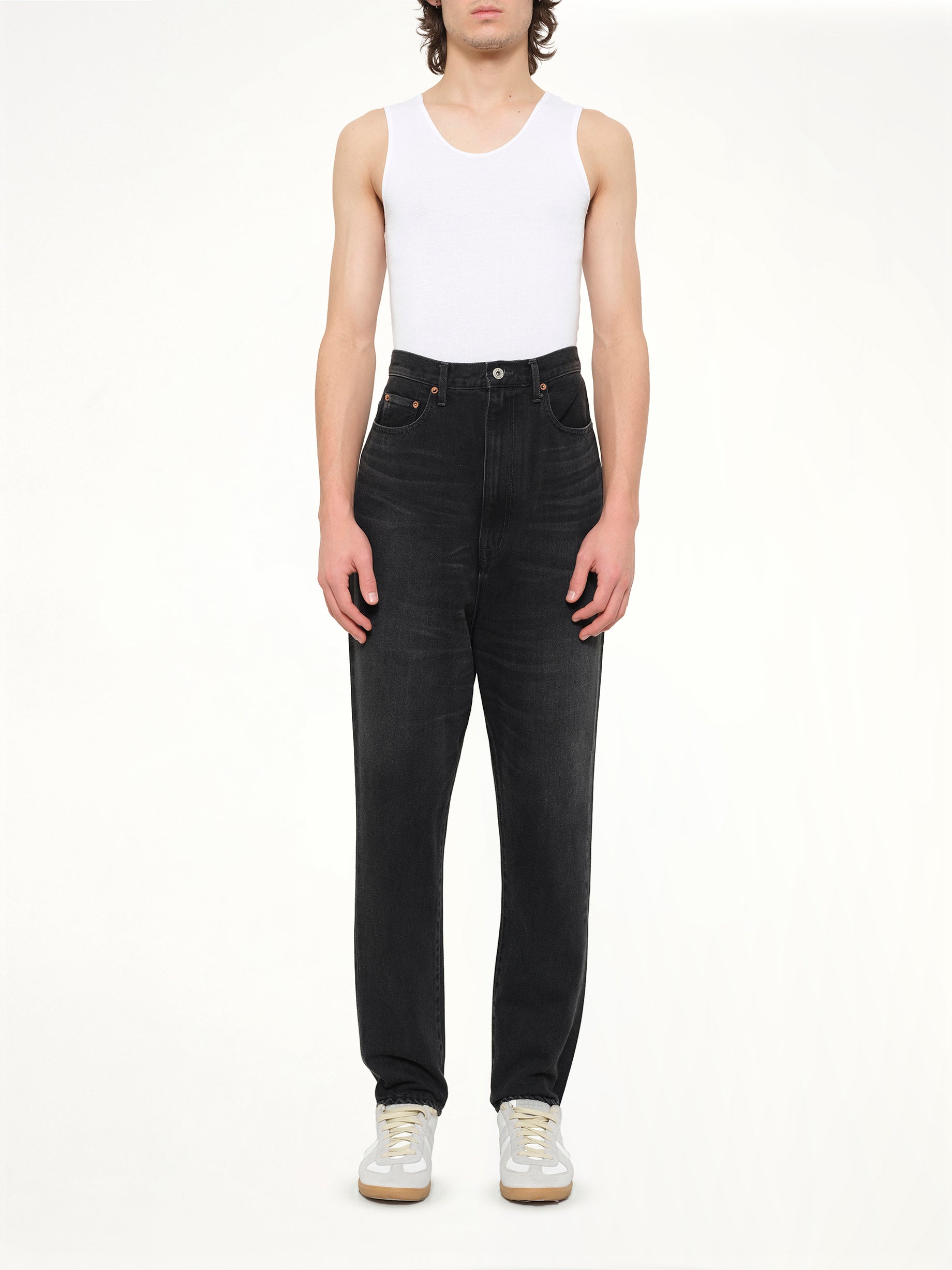 Denim Slim Pants in Black