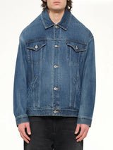 Head Drop Denim Jacket in Indigo