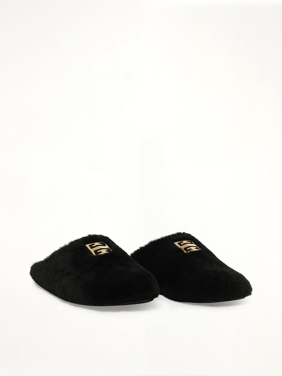4G Shearling Slip On in Black
