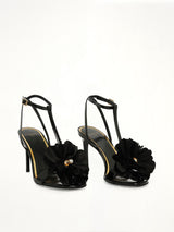 Chain Sandal in Black