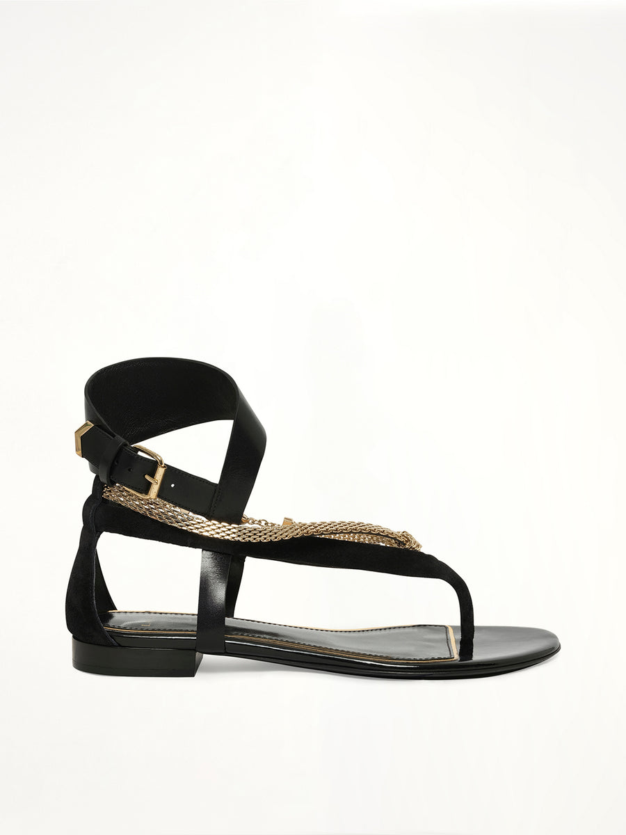 Flat Sandal in Black