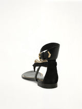 Flat Sandal in Black