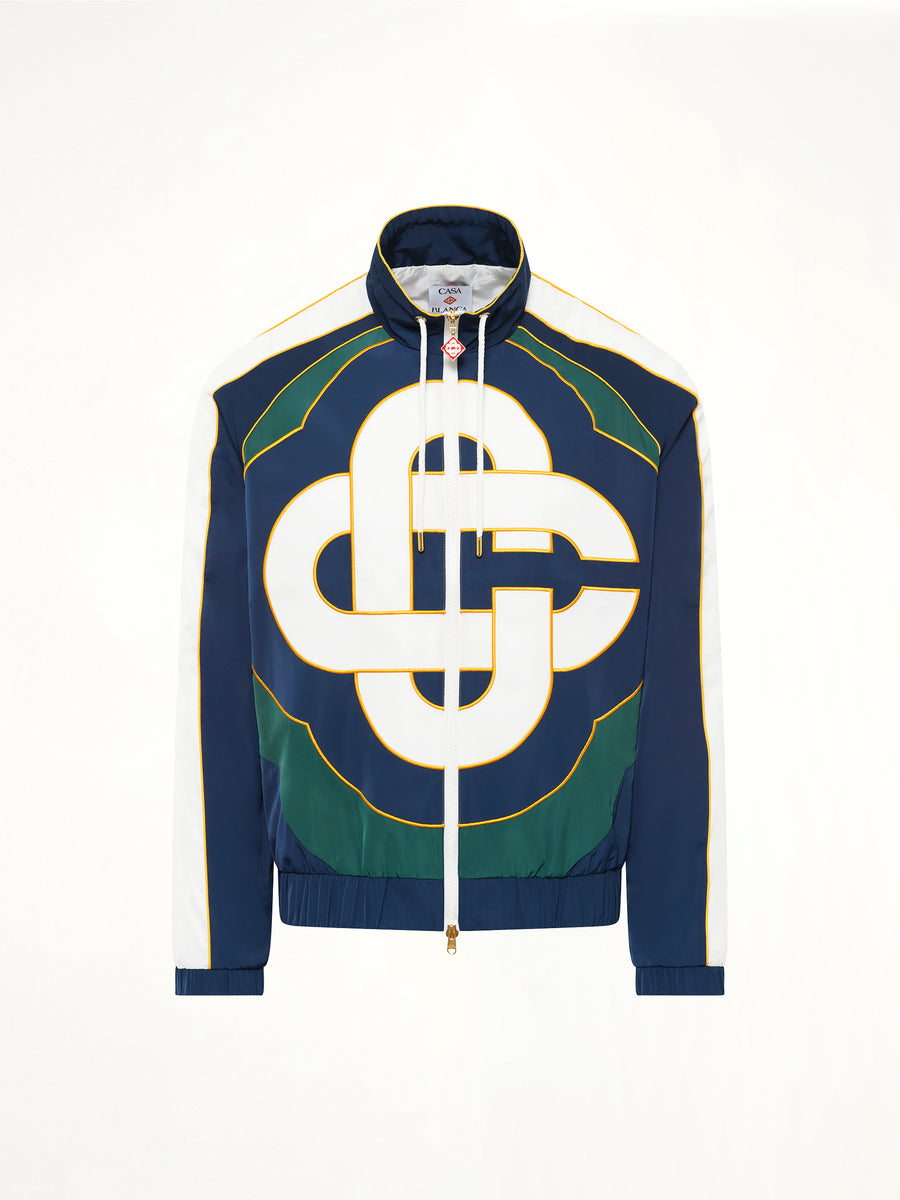CC Applique Colourblock Windbreaker Jacket in Navy