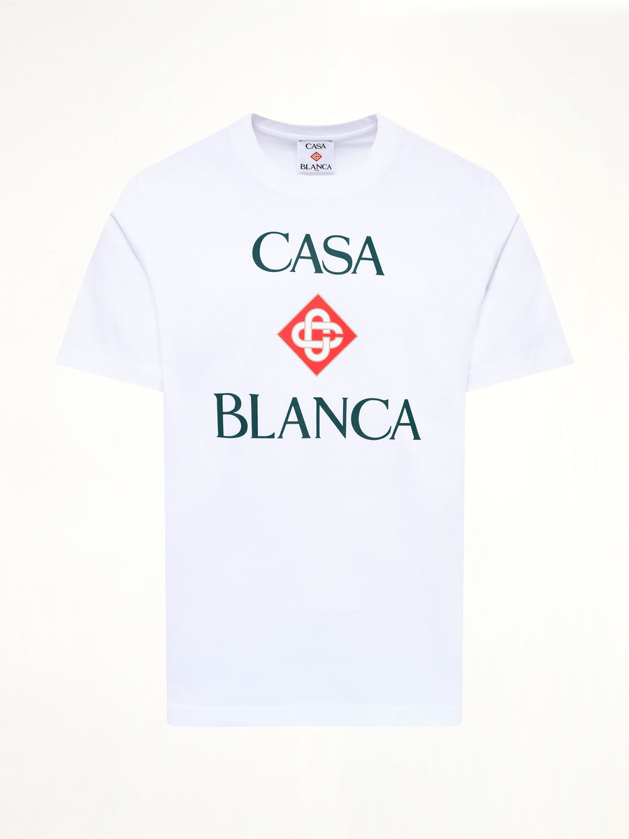Casablanca Stacked Classic T-Shirt in White