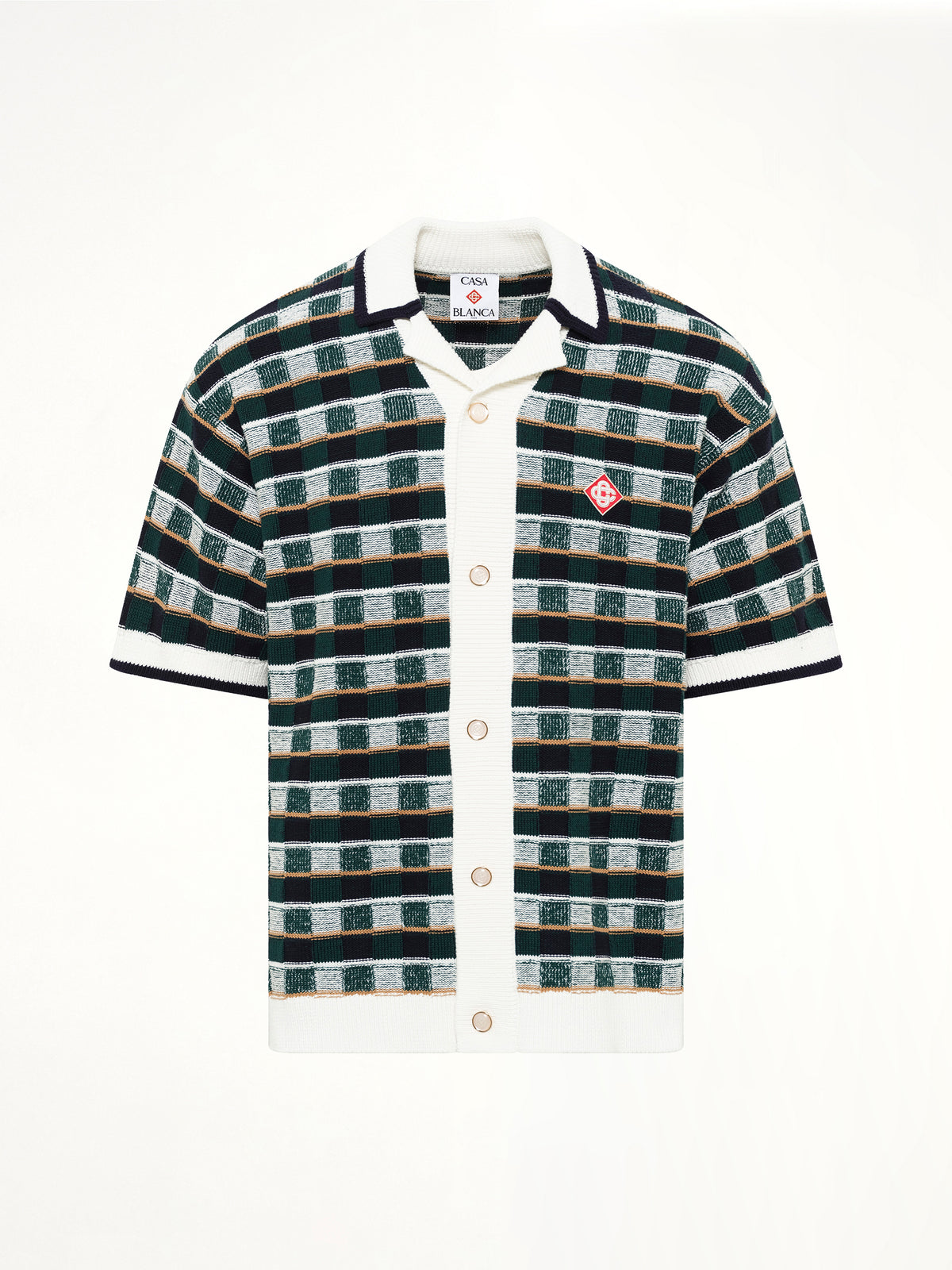 Cotton Mosaic Shirt in Green