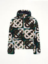 Fleece Casablanca Monogram Jacket in Green