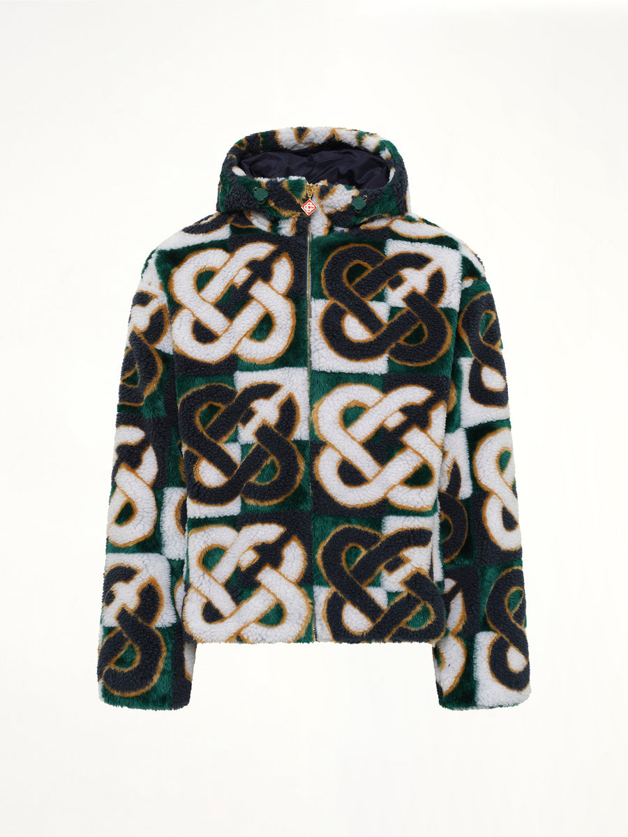 Fleece Casablanca Monogram Jacket in Green