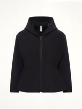 Milan Hoodie Flare Jacket in Black