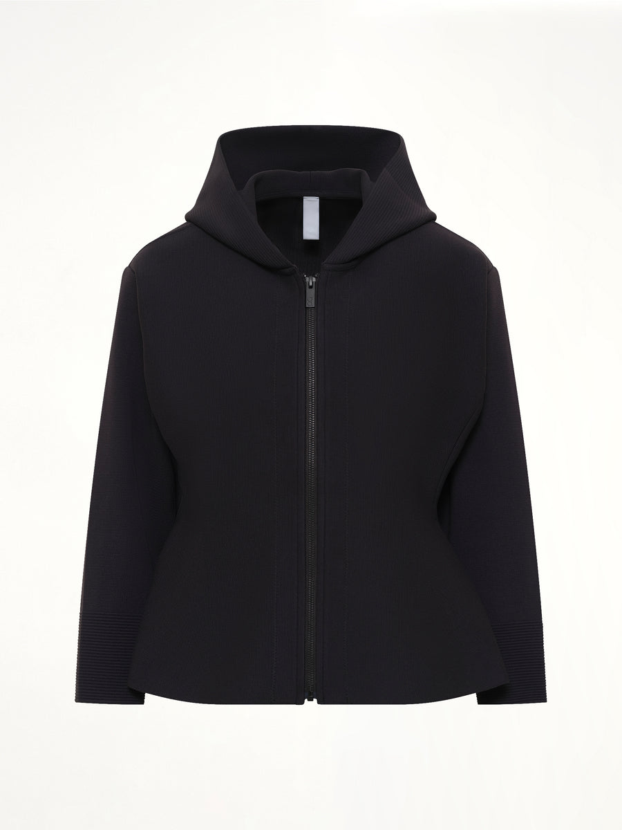 Milan Hoodie Flare Jacket in Black